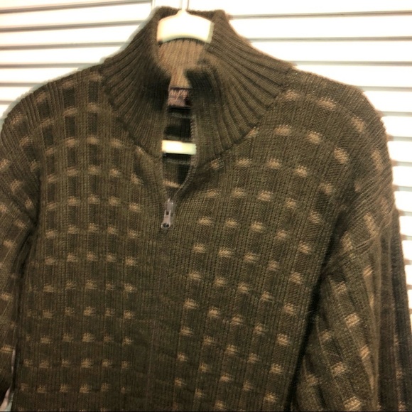 Alpaca Fina Full Zip Sweater Olive Green - Picture 4 of 12